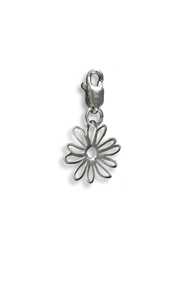 TS Solid Silver Charm kleine Blume