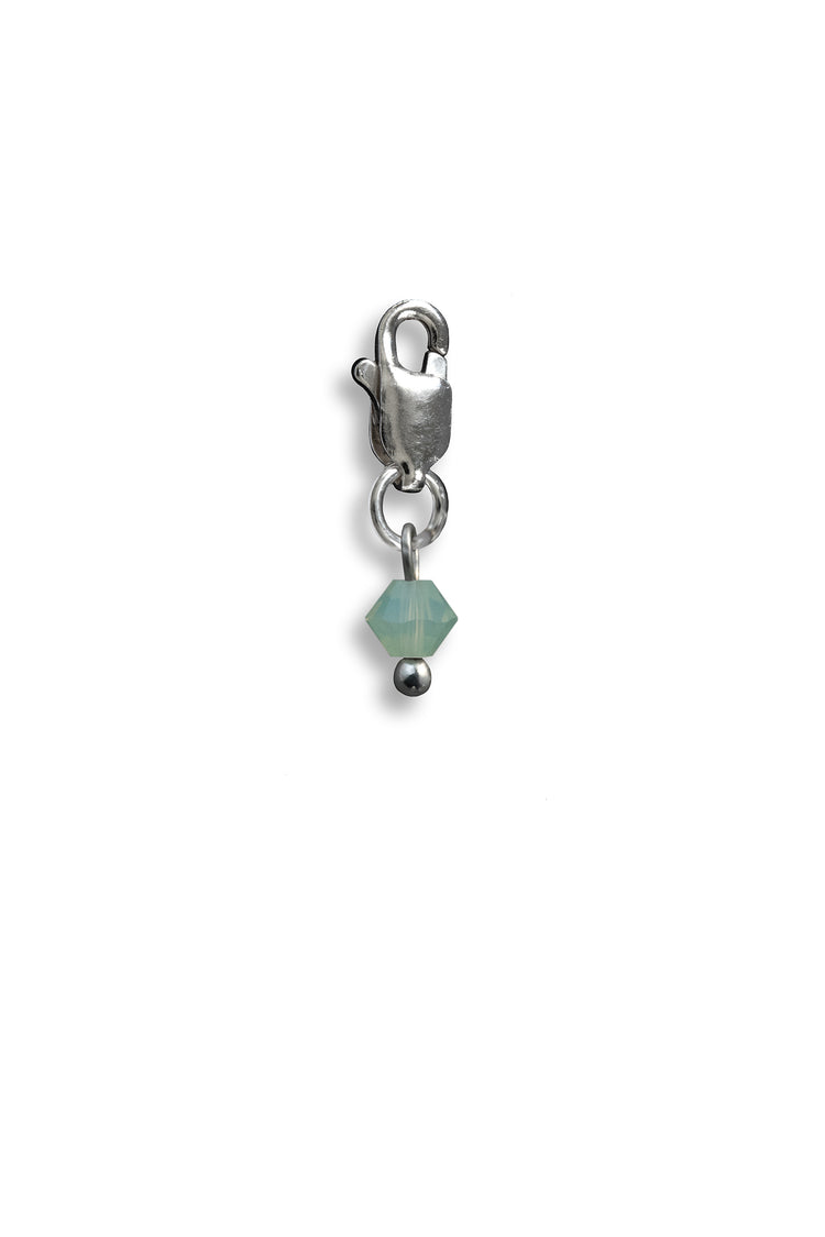 TS Solid Silver Charm Rautenperle