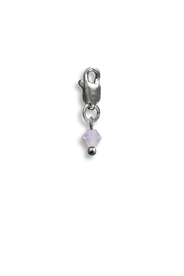 TS Solid Silver Charm Rautenperle