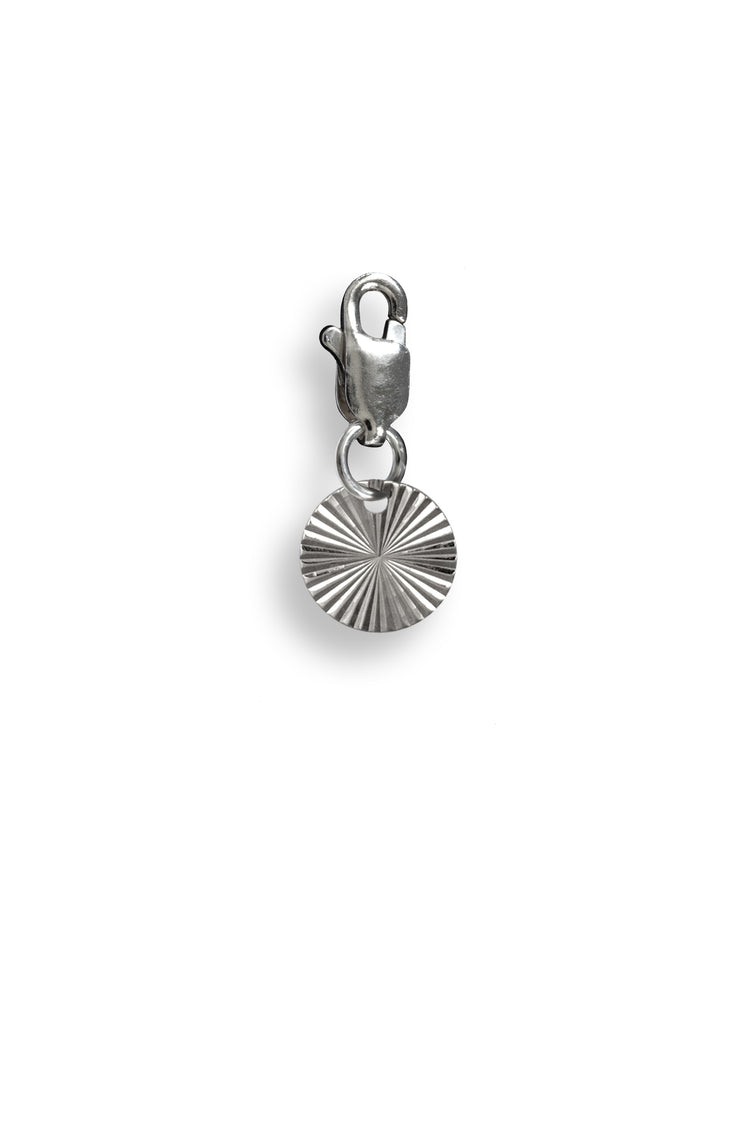 TS Solid Silver Charm Sonnenplättchen