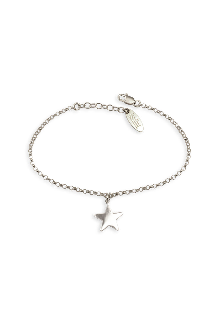 TS Solid Silver Armband großer Stern