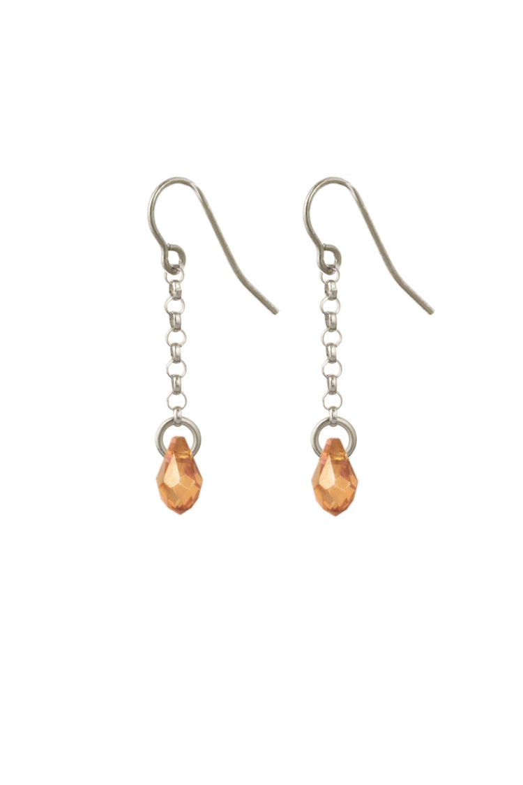 TS Solid Silver Ohrhaken Briolett lang