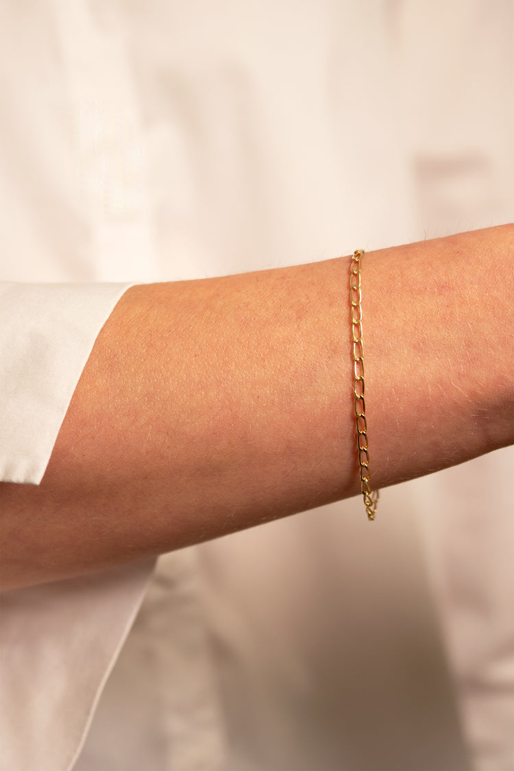 TS Solid Silver Armband zarte Langpanzerkette