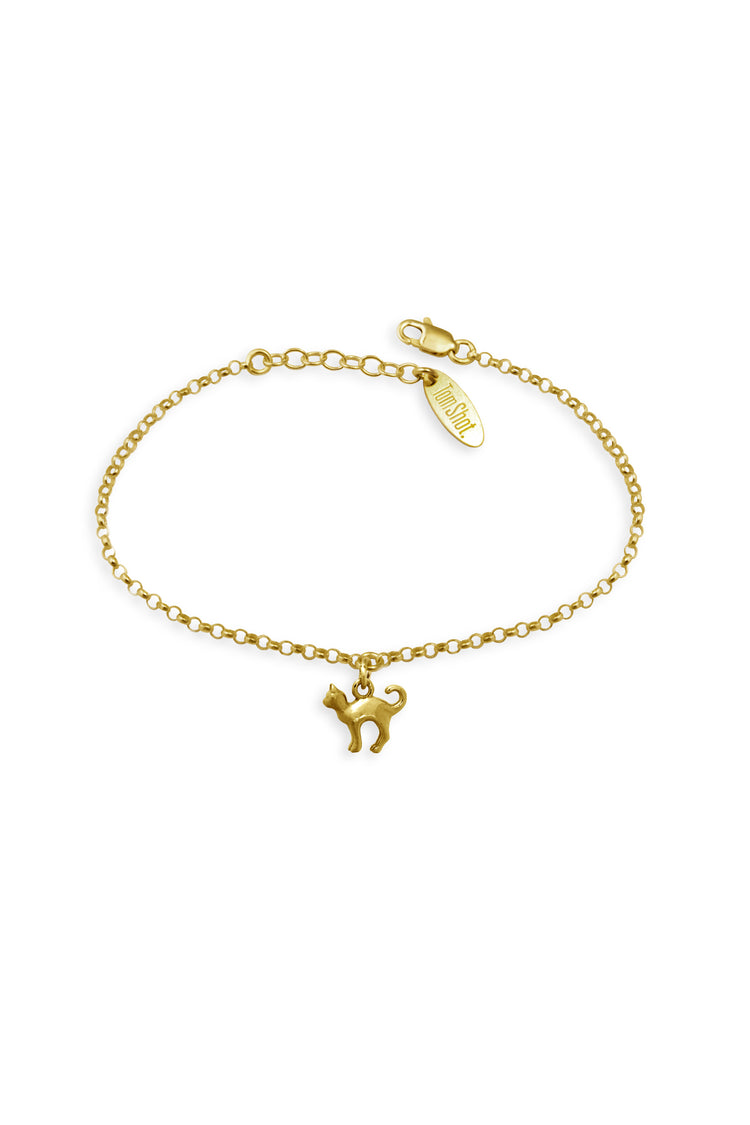 TS Solid Silver Armband Katze