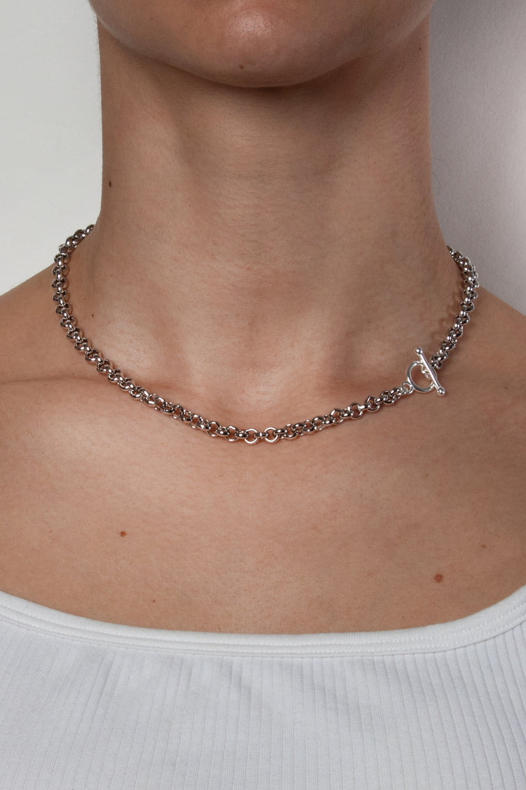 TS Solid Silver Collier 40cm Jaseron