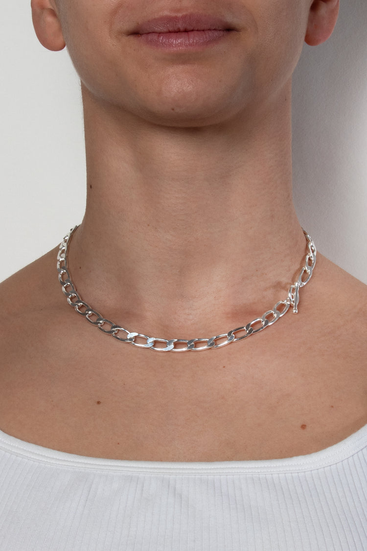 TS Solid Silver Collier 40cm Langpanzer