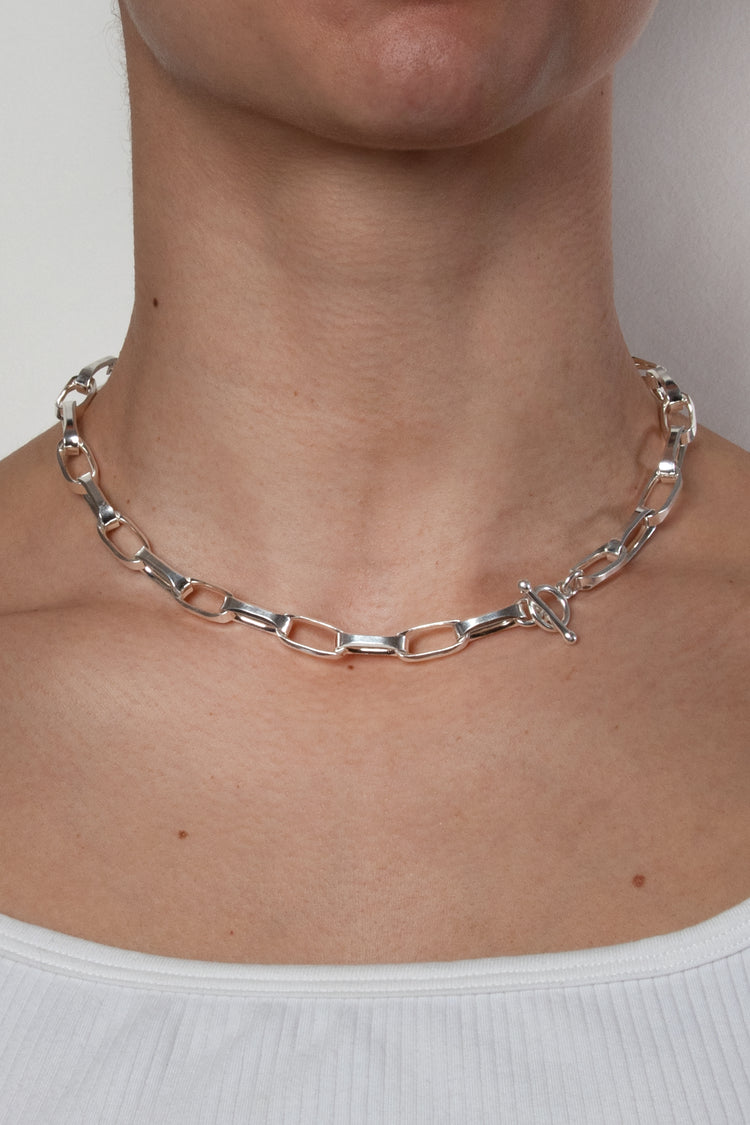 TS Solid Silver Collier 40cm massive Ankerkette