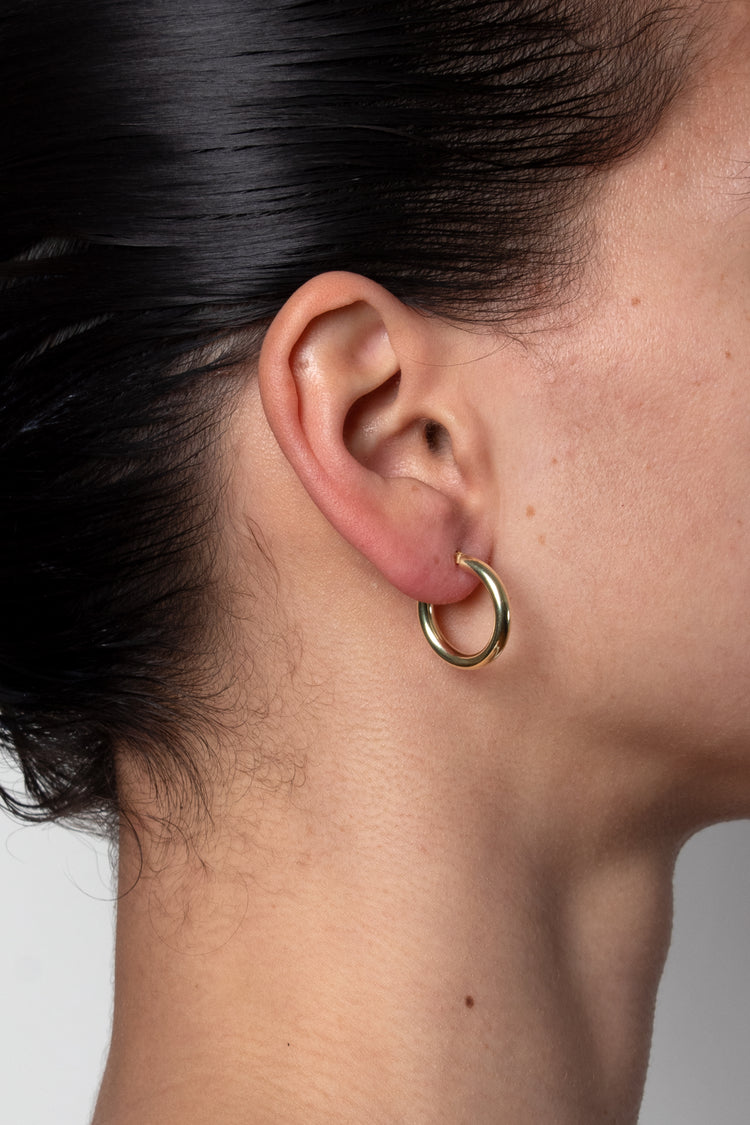 TS Solid Silver Creole 20mm