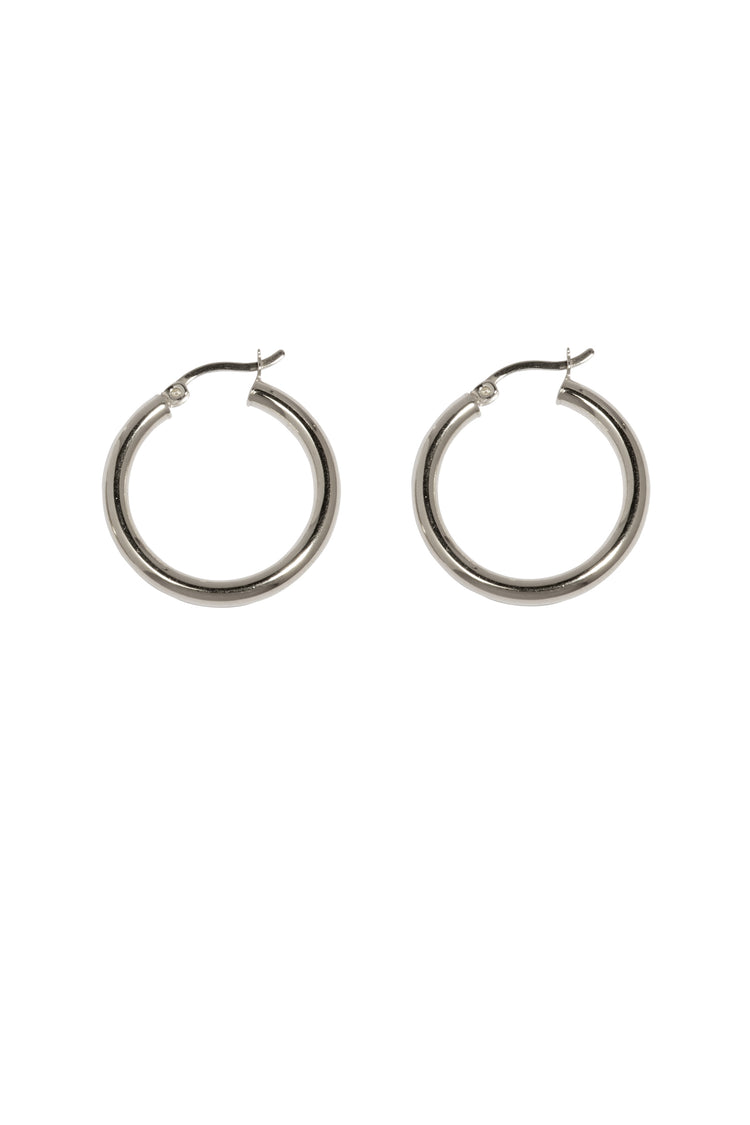 TS Solid Silver Creole 25mm