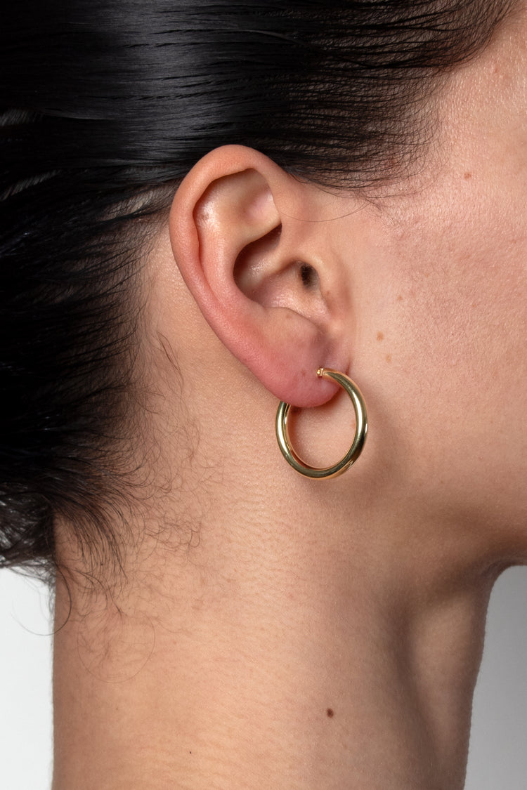 TS Solid Silver Creole 25mm