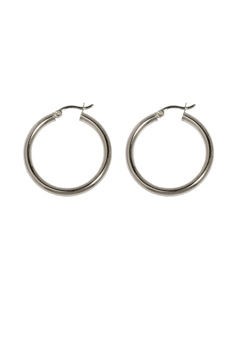 TS Solid Silver Creole 30mm