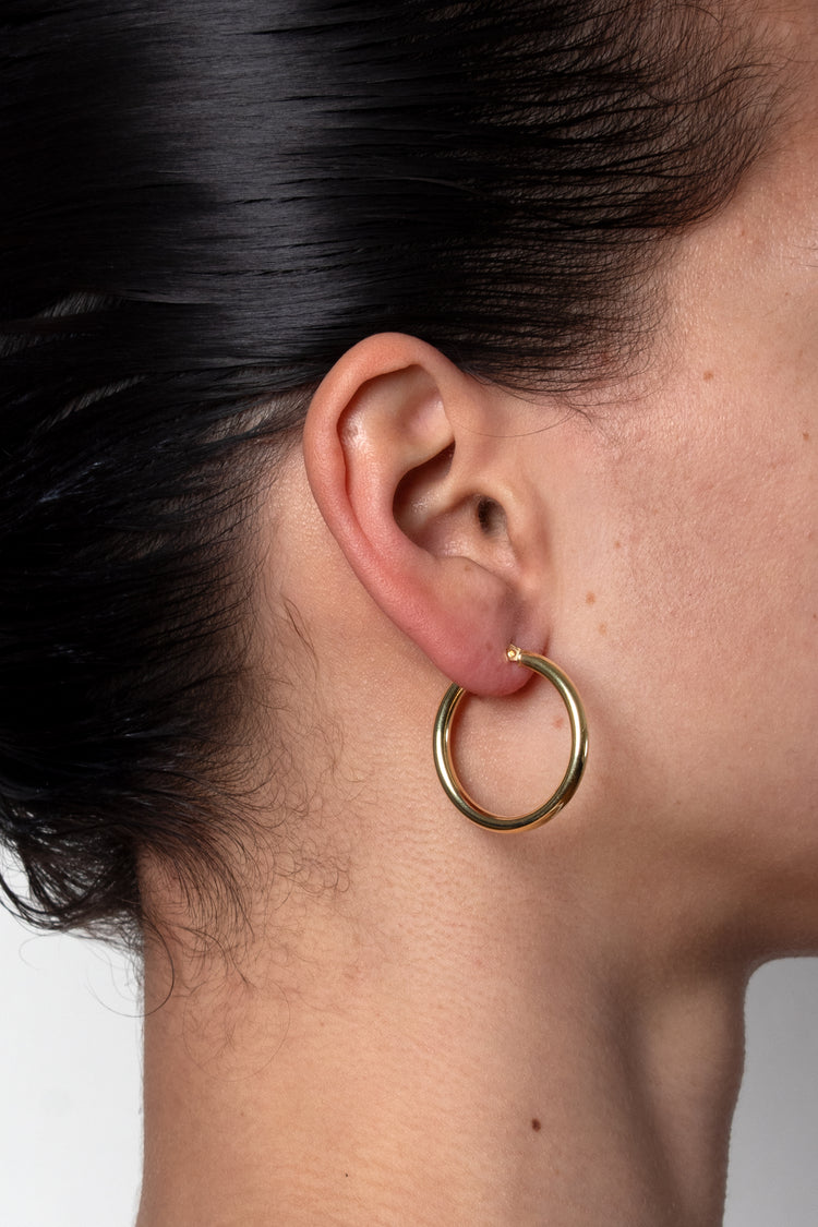 TS Solid Silver Creole 30mm