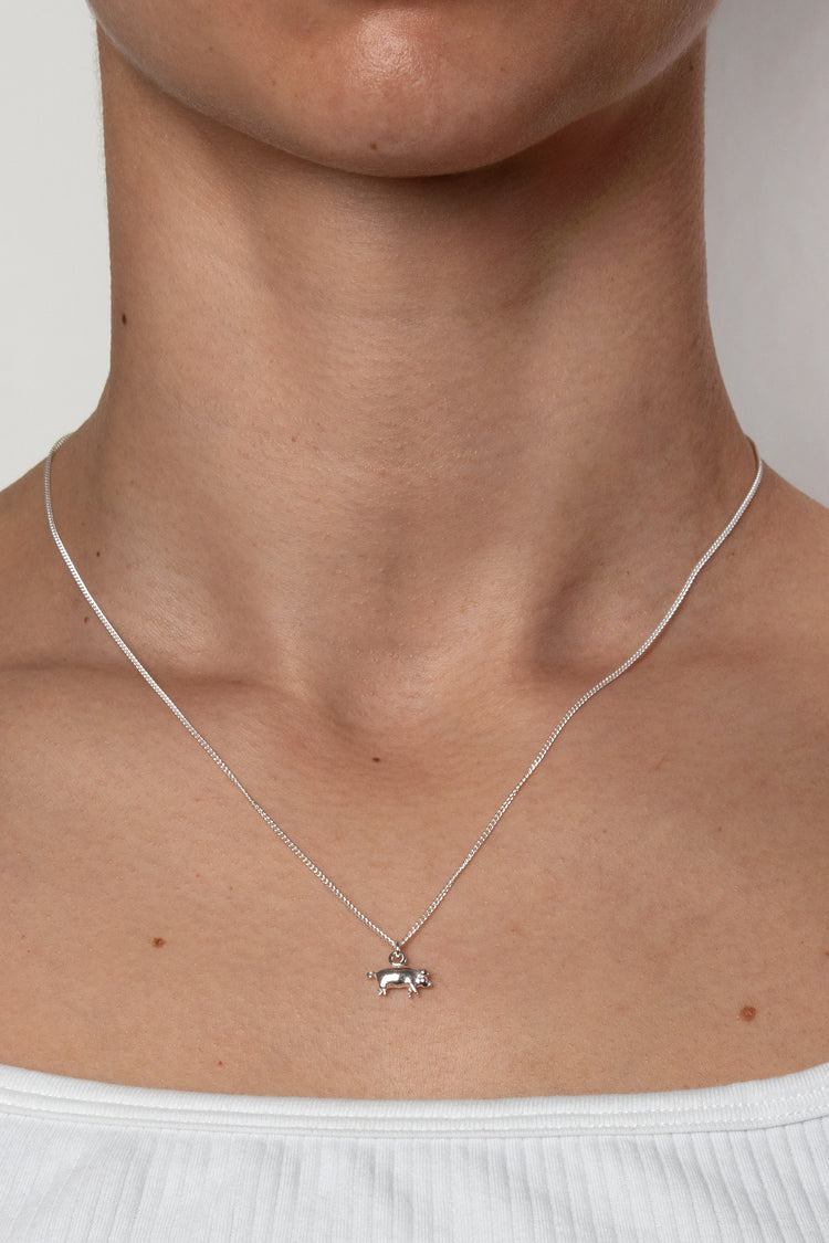 TS Solid Silver Kette Schwein