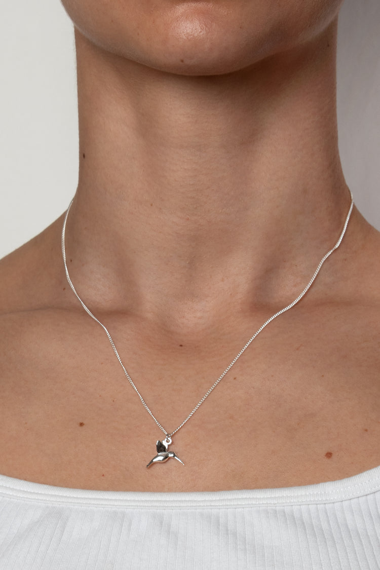 TS Solid Silver Kette Kolibri