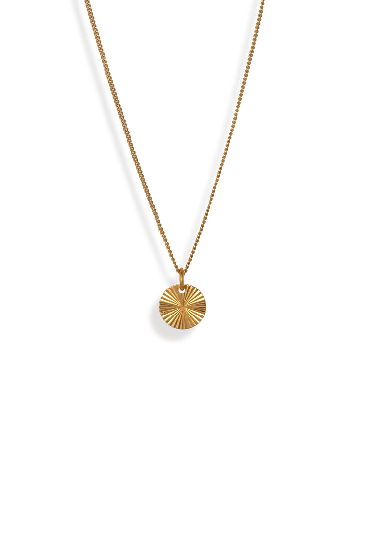 TS Solid Silver Kette Sonnenplättchen