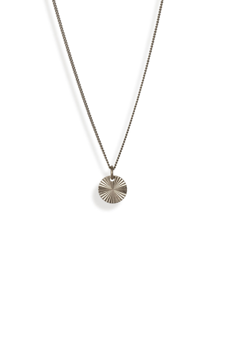 TS Solid Silver Kette Sonnenplättchen