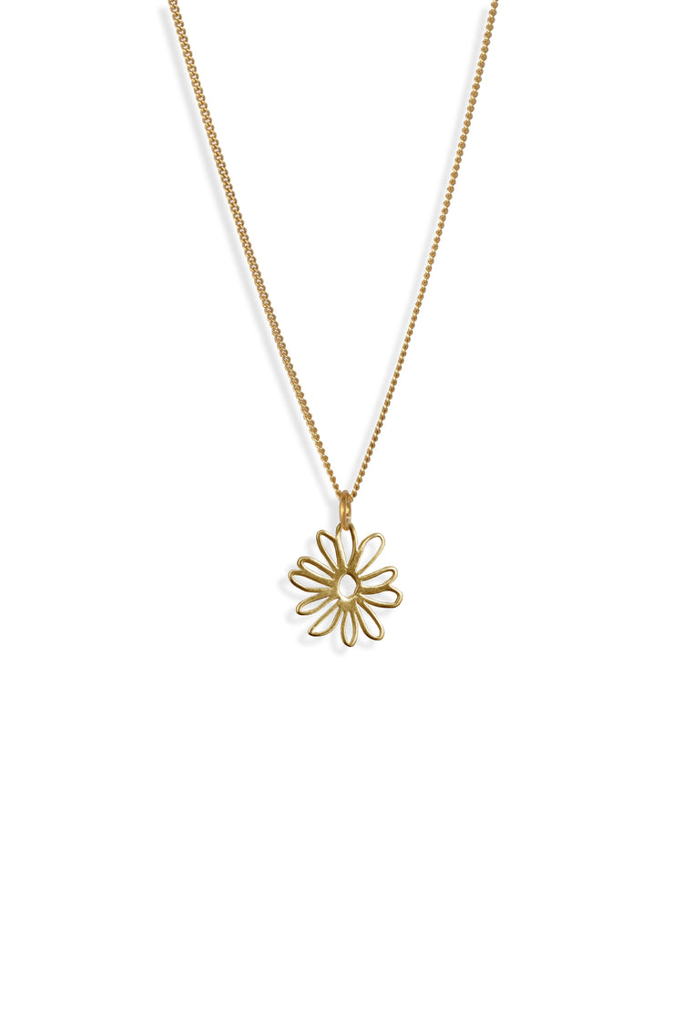TS Solid Silver Kette kleine Blume