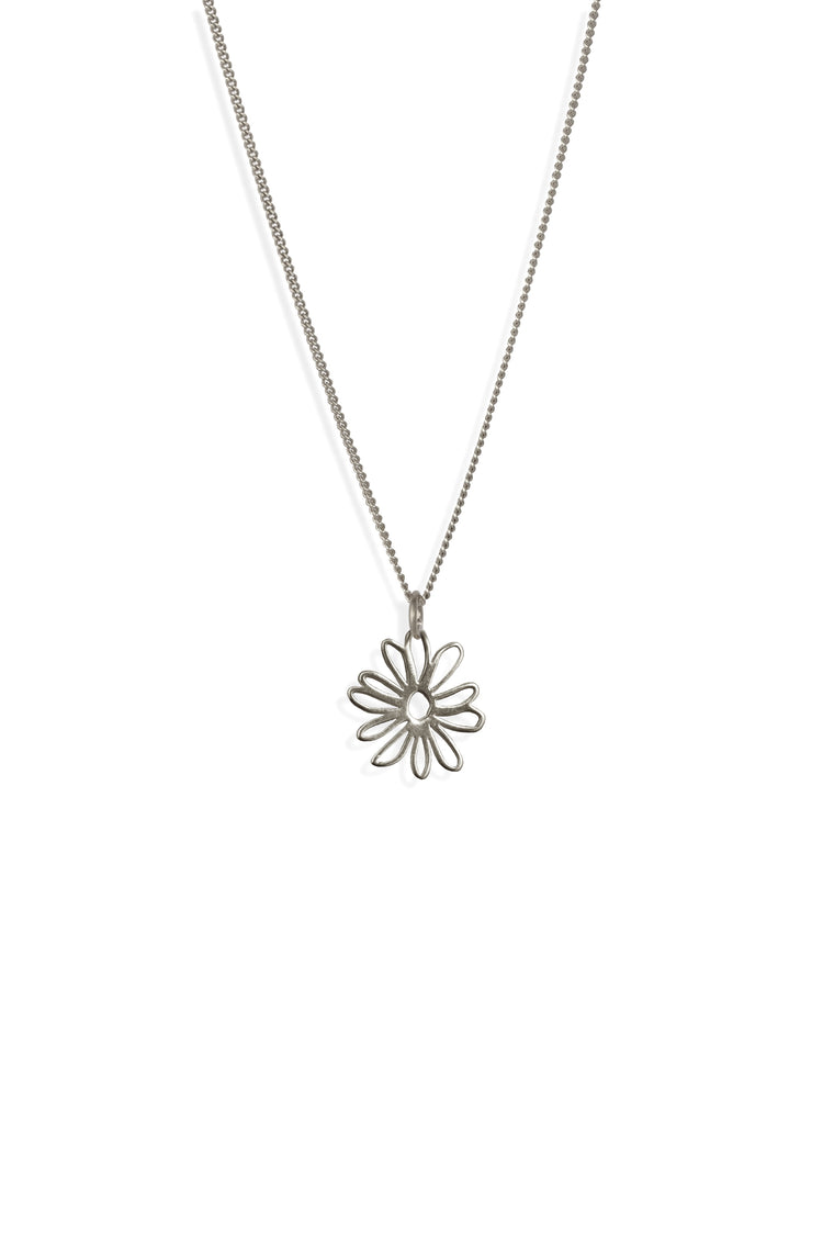 TS Solid Silver Kette kleine Blume
