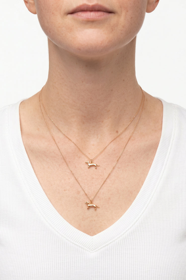 TS Solid Silver Kette Dackel