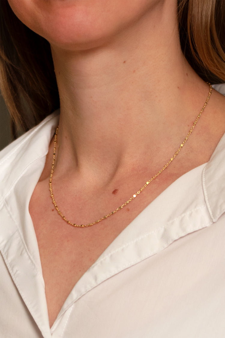 TS Solid Silver Kette Würfelchen