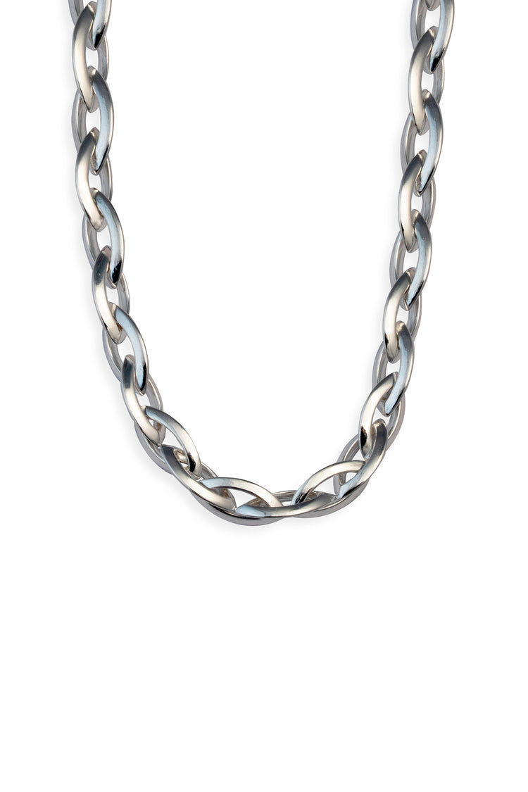 TS Solid Silver Collier 40 cm Navettekette