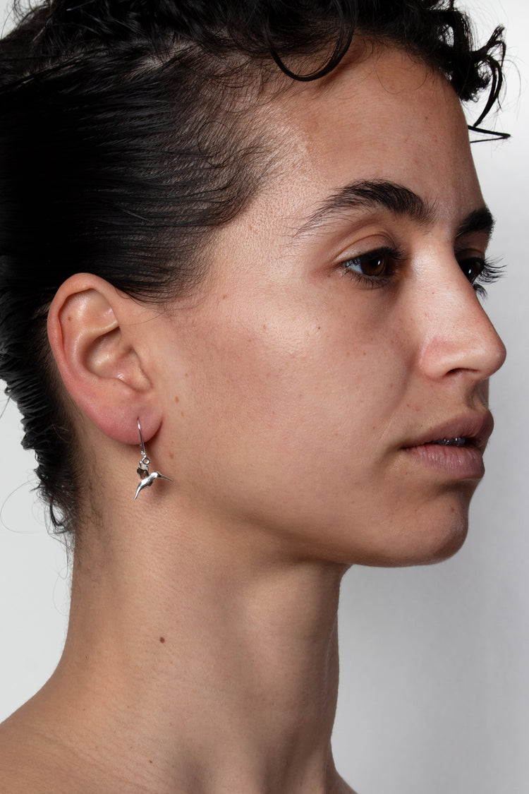 TS Solid Silver Ohrhaken Kolibri