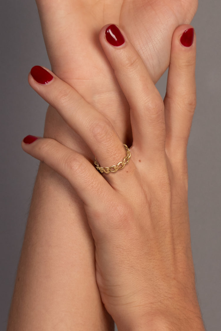 TS Solid Silver Kettenring