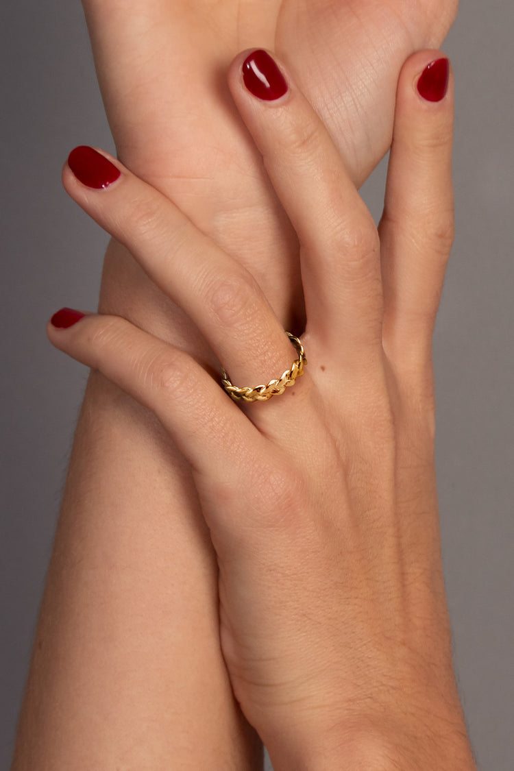 TS Solid Silver Ring Braid