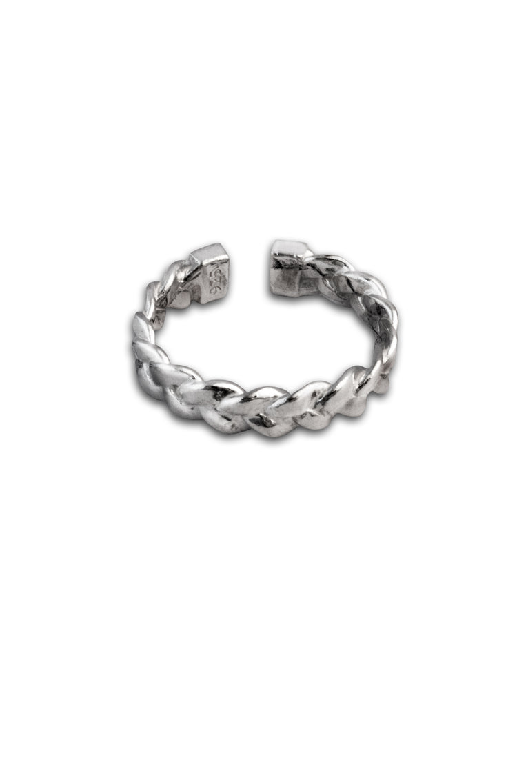 TS Solid Silver Ring Braid