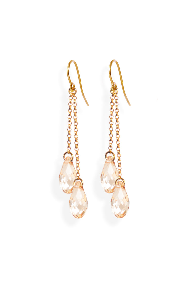 Lucid – Ohrring zwei Kristalle