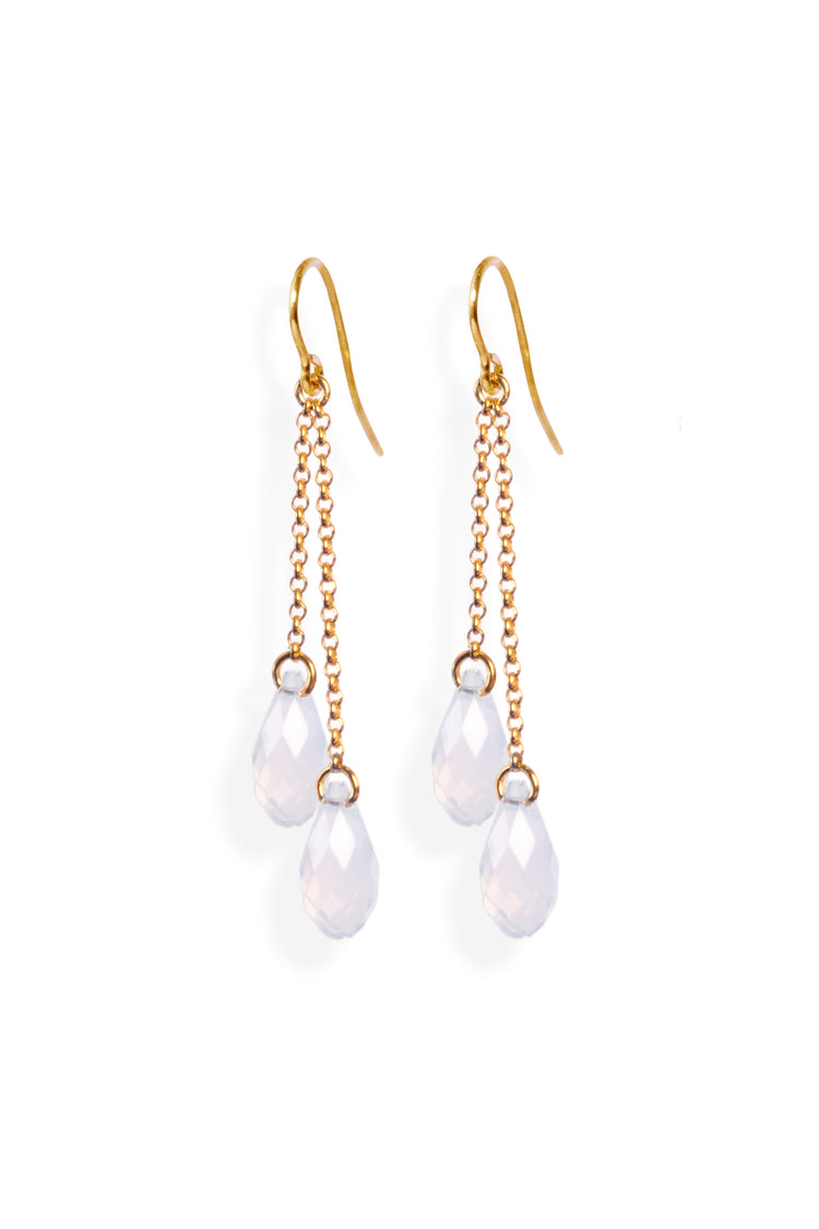 Lucid – Ohrring zwei Kristalle