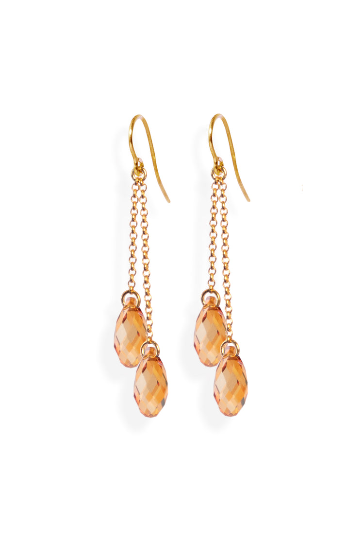 Lucid – Ohrring zwei Kristalle