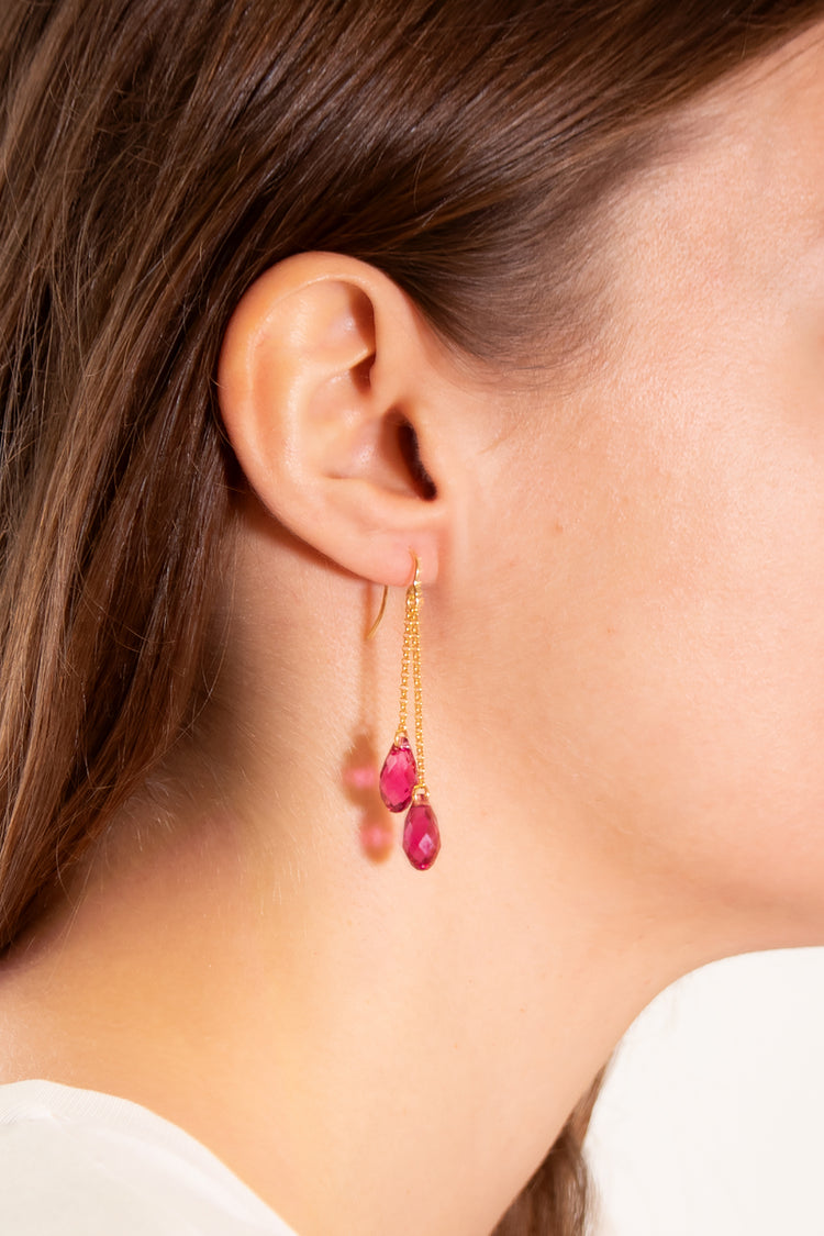 Lucid – Ohrring zwei Kristalle