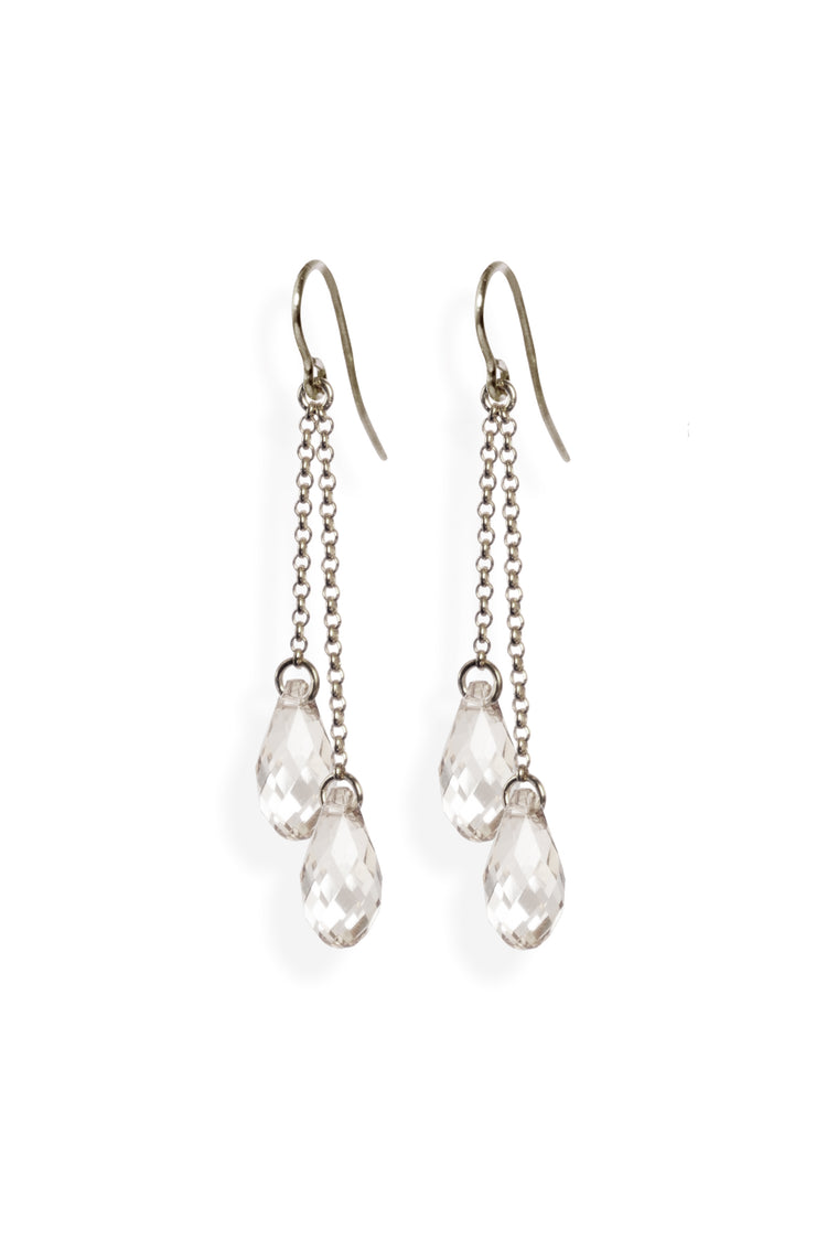 Lucid – Ohrring zwei Kristalle