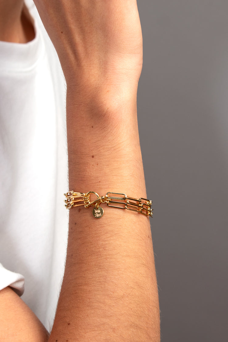 Chunky Armband Langanker dreireihig