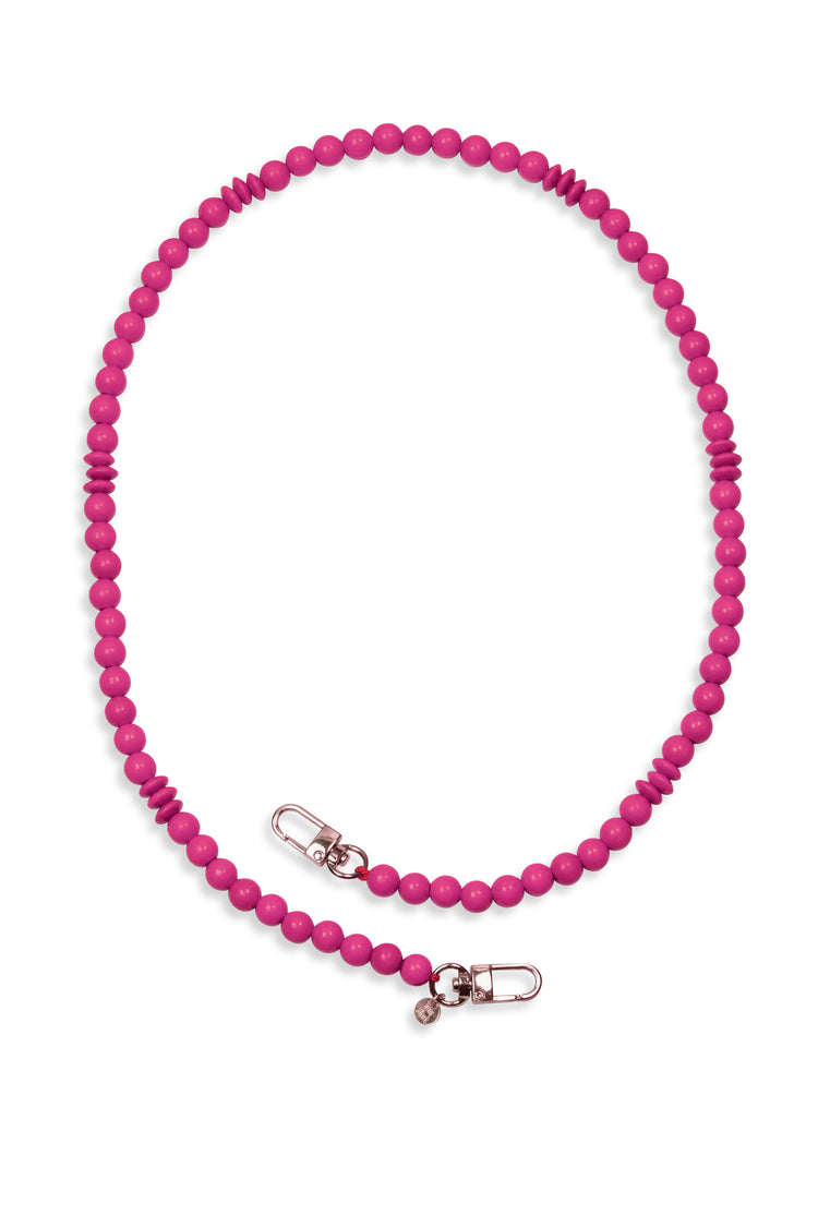 Holzperlen Schlüsselkette einfarbig