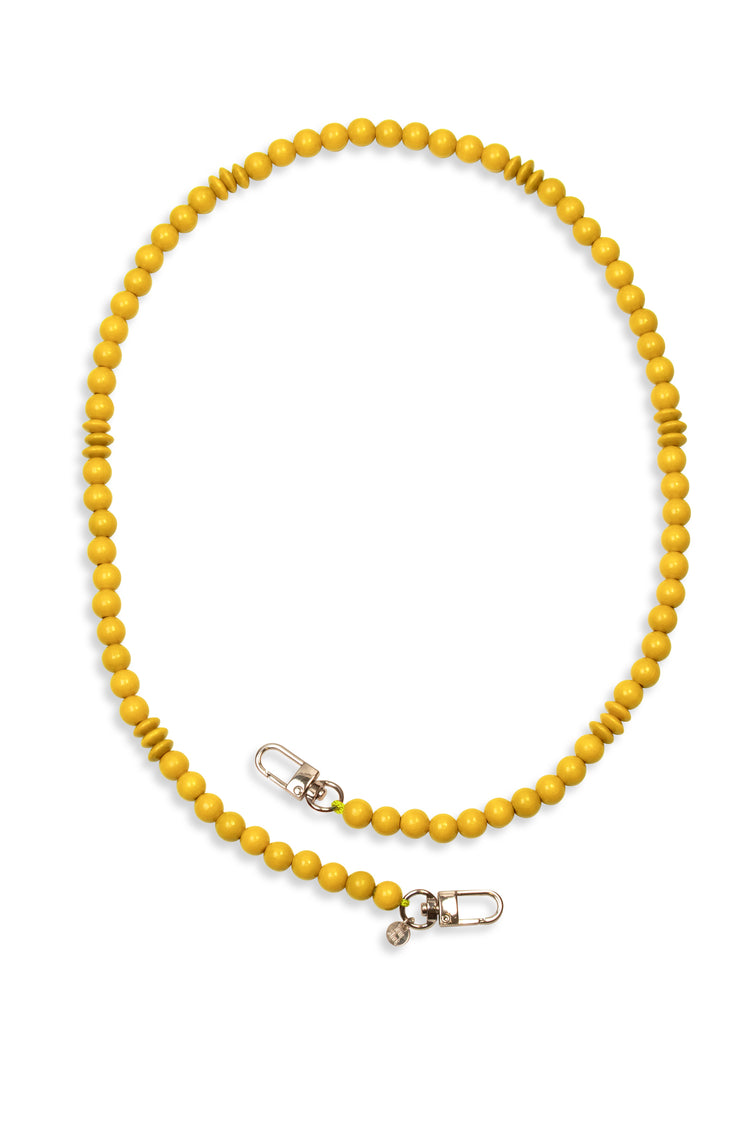 Holzperlen Schlüsselkette einfarbig