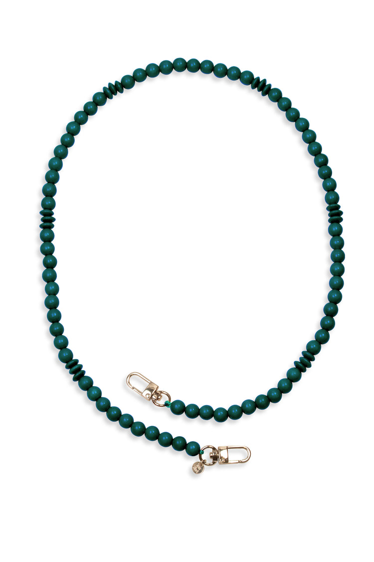 Holzperlen Schlüsselkette einfarbig