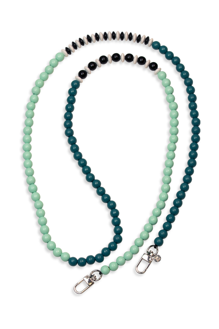 Holzperlen Handykette zweifarbig