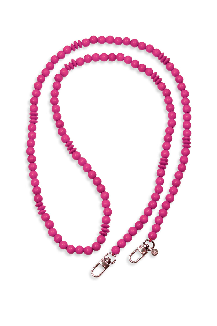 Holzperlen Handykette einfarbig