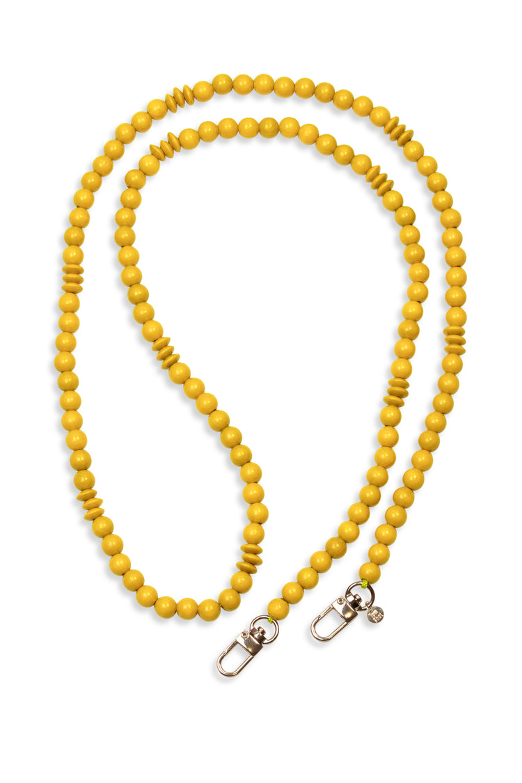 Holzperlen Handykette einfarbig