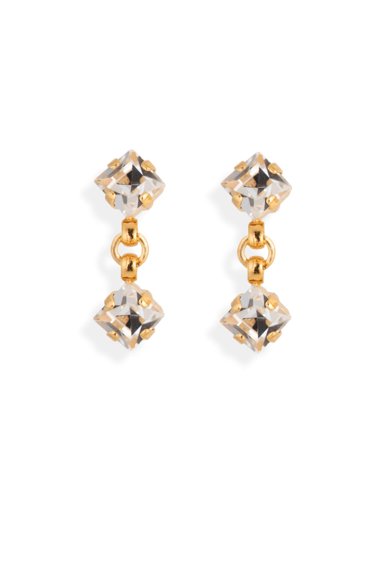 Bling - Ohrstecker zwei Strassquadrate