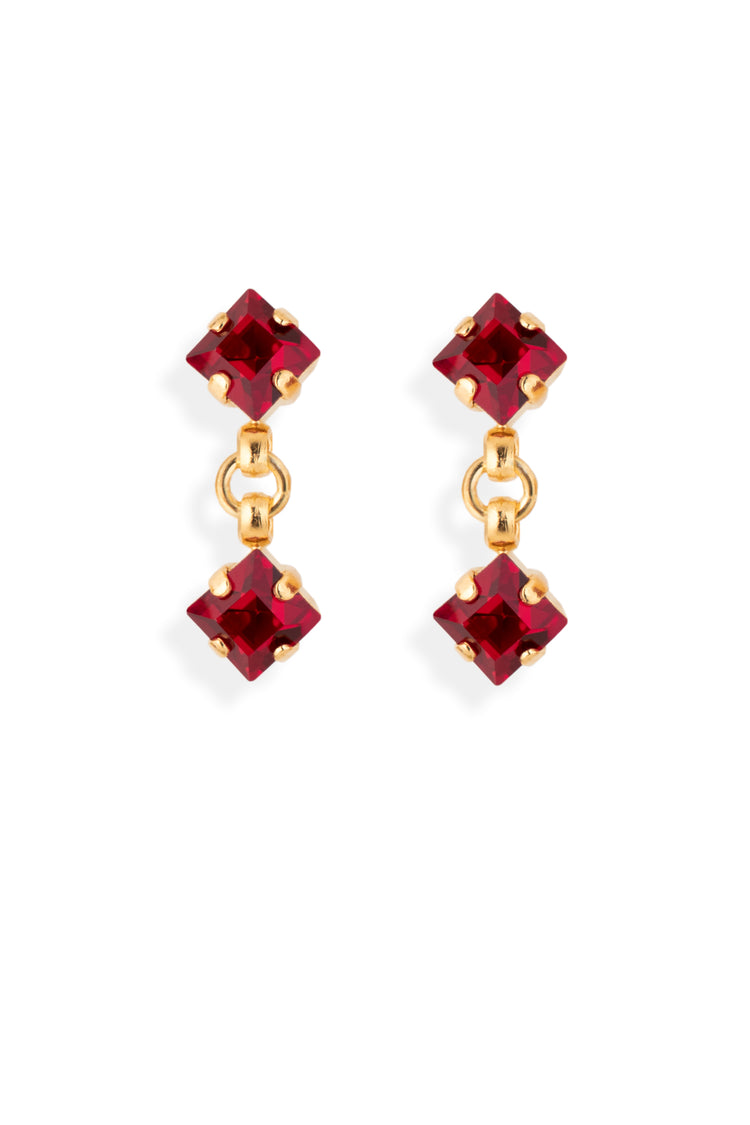 Bling - Ohrstecker zwei Strassquadrate