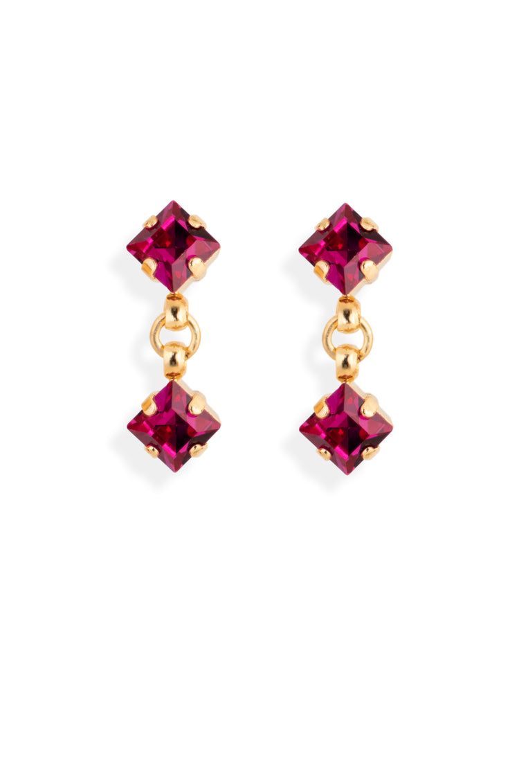 Bling - Ohrstecker zwei Strassquadrate