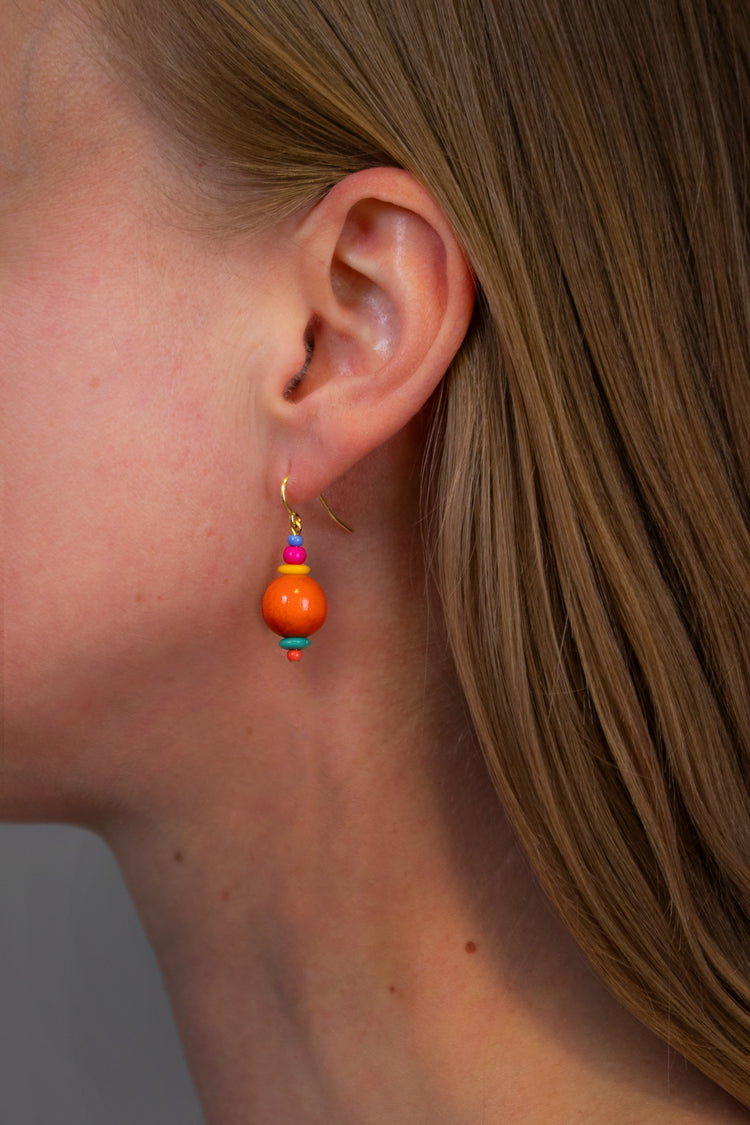 Joy - Ohrhaken gr. Holzperle