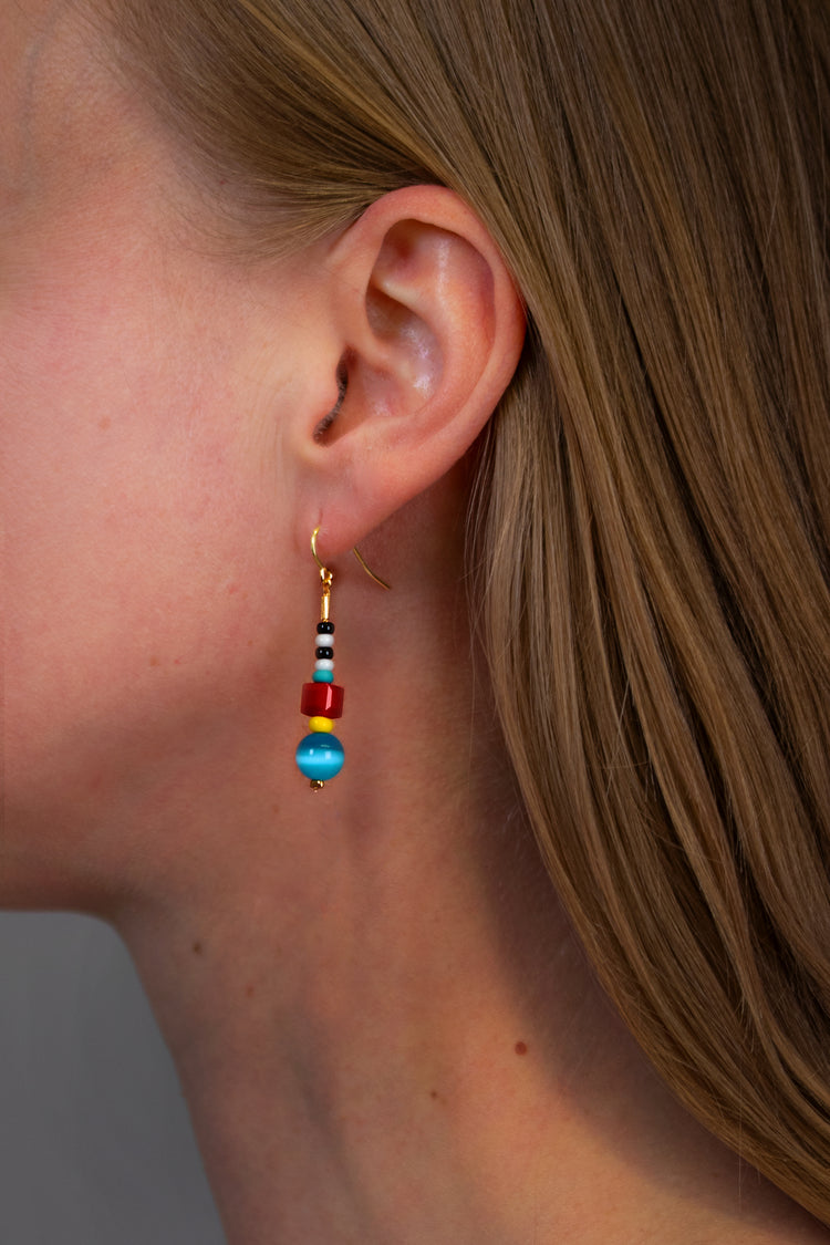 Joy - Ohrhaken Perlenmix kurz