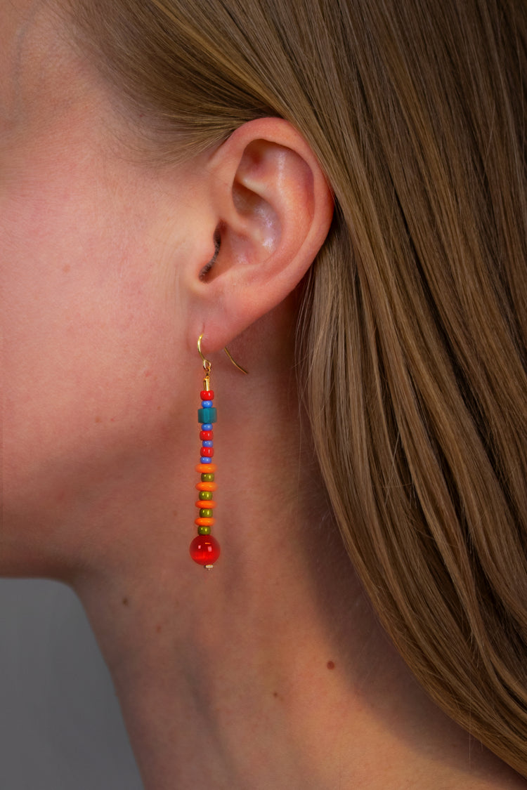 Joy - Ohrhaken Perlenmix lang