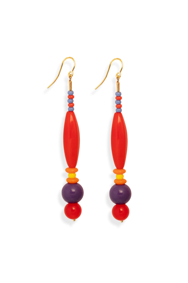 Joy - Ohrhaken mit langer Glasperle