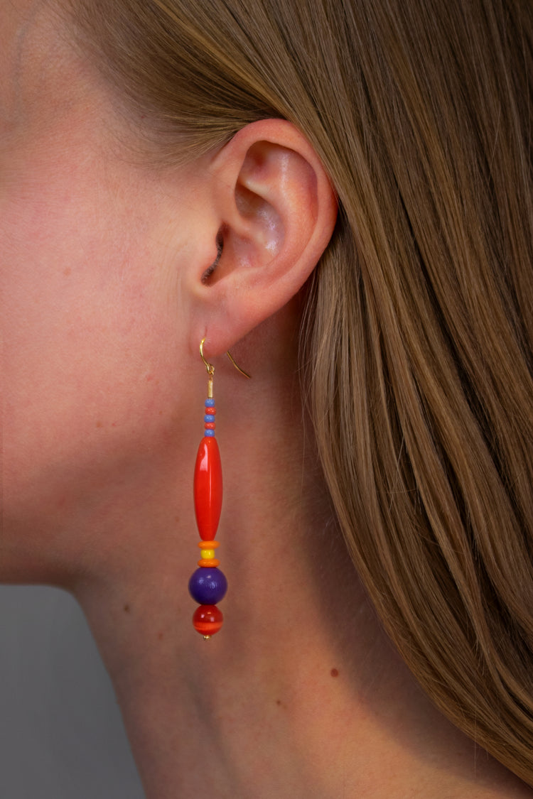 Joy - Ohrhaken mit langer Glasperle