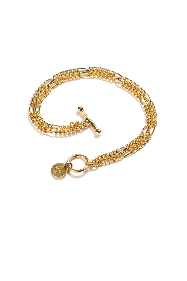 Tahiti - Armband Figaropanzerkette 2-Layer